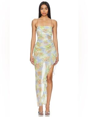 Bec & Bridge - Zephy Asymmetrical Dress in Blue Blossom